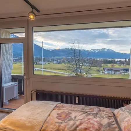 Wolfgangsee - Panorama Blick, Parkplatz, Balkon Strobl