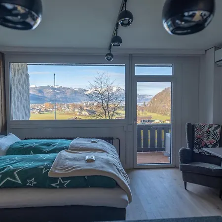 Wolfgangsee - Panorama Blick, Parkplatz, Balkon Appartement Strobl