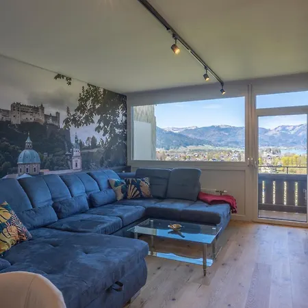 Wolfgangsee - Panorama Blick, Parkplatz, Balkon