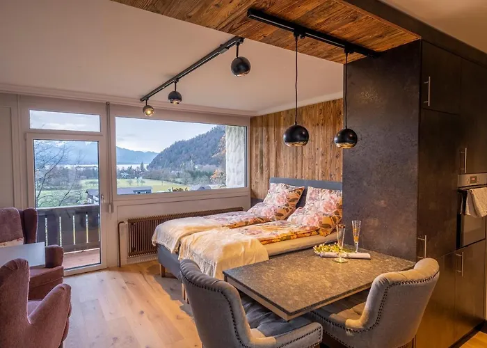 Wolfgangsee - Panorama Blick, Parkplatz, Balkon