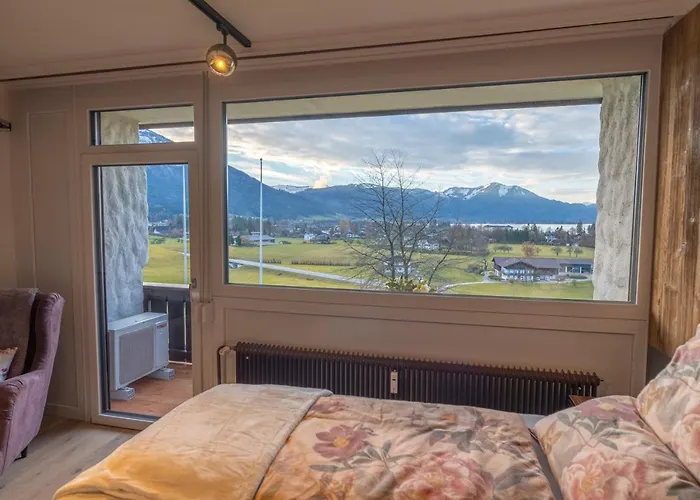 Wolfgangsee - Panorama Blick, Parkplatz, Balkon Strobl