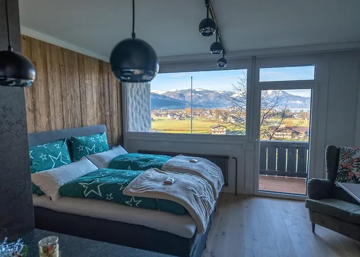 Wolfgangsee - Panorama Blick, Parkplatz, Balkon