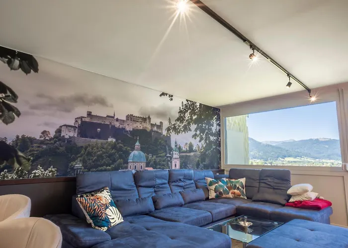 Wolfgangsee - Panorama Blick, Parkplatz, Balkon