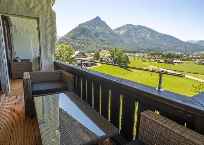 Wolfgangsee - Panorama Blick, Parkplatz, Balkon